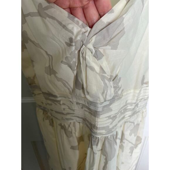 NEW Ann Taylor Loft Women's 6 Floral Cotton Midi Dress White Gray Babydoll Tank - Picture 8 of 16